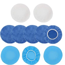 10PCS 9-10 Inch Polisher Pad Bonnet Orbital Car Buffing Polishing Pad Cover - 5P