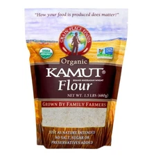 Organic Kamut Khorasan Wheat Flour | 1.5 lb | Non-GMO | Grain Place Foods