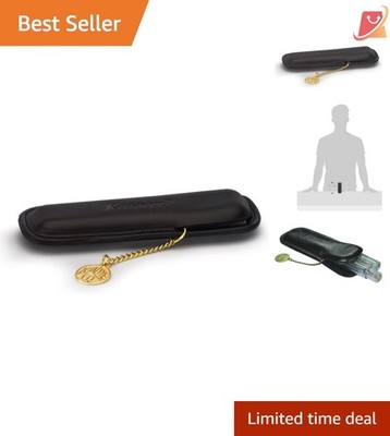 Leather Pen Pouch for Sport Series Genuine Leather Classic 2-Pen Black