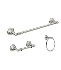 Moen Sage DN6893 3-Piece Bathroom Set Towel Bar Towel Ring TP brushed nickel