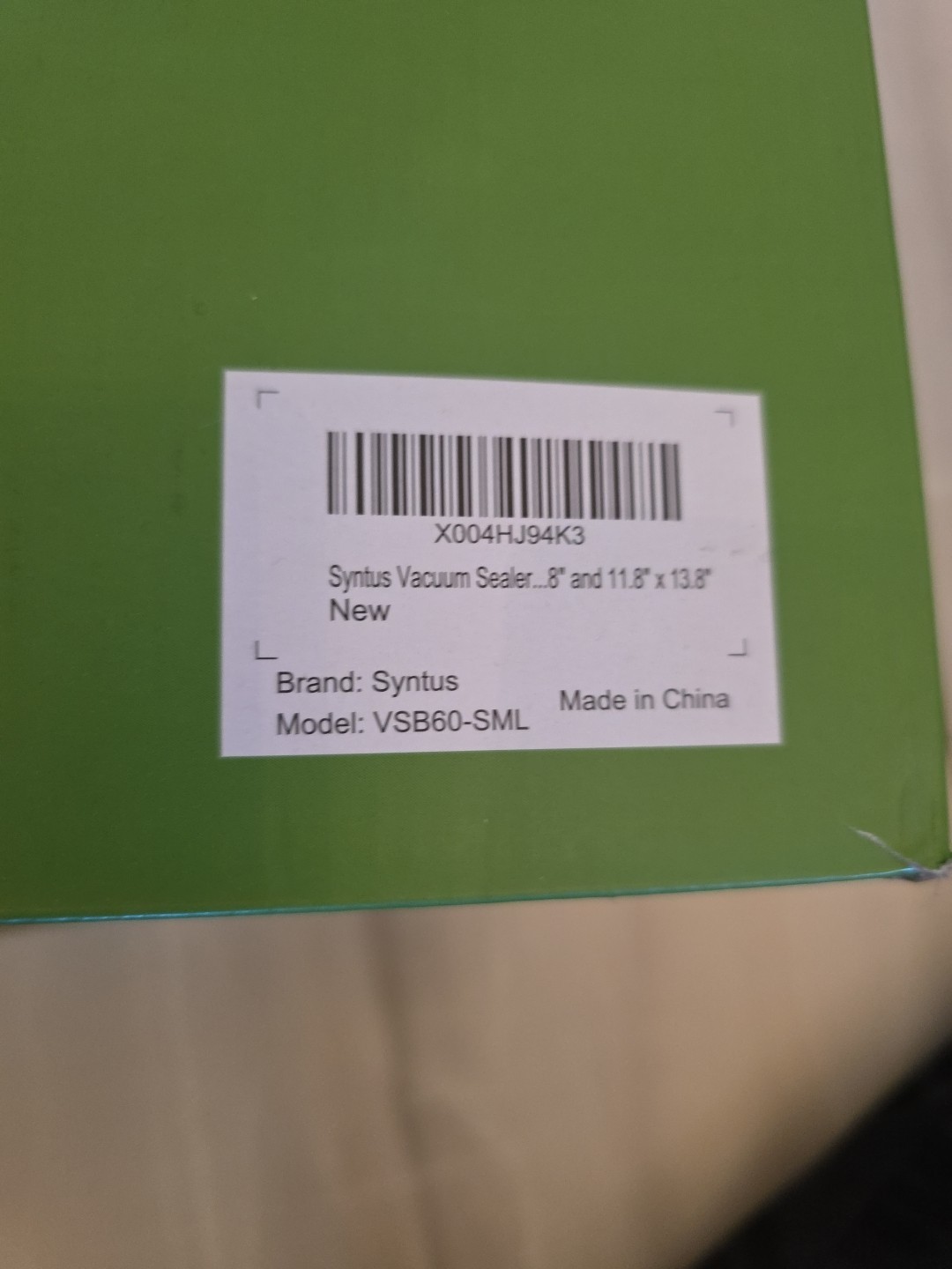 Syntus Vacuum Sealer Bags for Food, 60 Count Quart 8 x 10 10 x 13.8 11.8 x 14