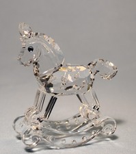 Swarovski Silver Crystal Rocking Horse Figuri...