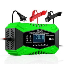 Battery Charger,12-Amp 12V/24V Smart Battery Trickle Charger - Automotive Bat...