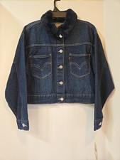 Levi Denim Girls Faux-Sherpa Collar Denim Jacket L 12-13Yrs NWT
