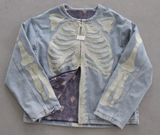 Kapital Denim Heavy-duty Bone Embroidery Loose Jacket