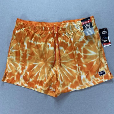 NWT A577813157 Speedo Men's Swim Trunks Oriole Orange UPF 50 Stretch Sizes Vary