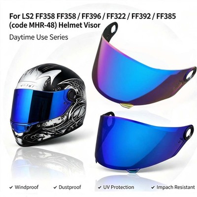 Helmet Visor Tinted Iridescent Shield Replacement For LS2 FF358 / FF396 / FF322