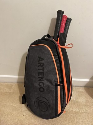 Artengo SB130 3 Tennisschläger Rucksack, dunkelgrau/orange - UVP 60£