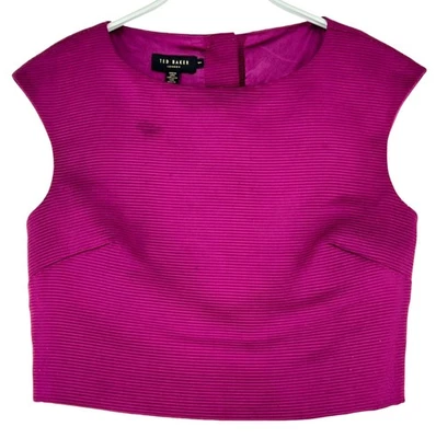 Ted Baker Damen Rundhals Ärmellose Bluse Größe 1 - S - Bild 1 von 4