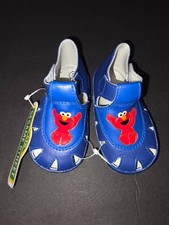 NWT Vintage 90s Sesame Street Elmo Infant Crib Sandals Size 3 1999