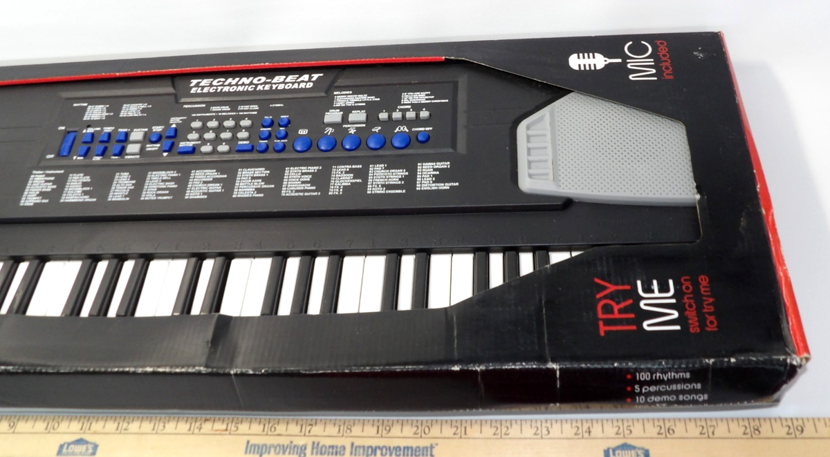 Soundz Black Deluxe Concert Keyboard 54 Keys with Mic New! Tested