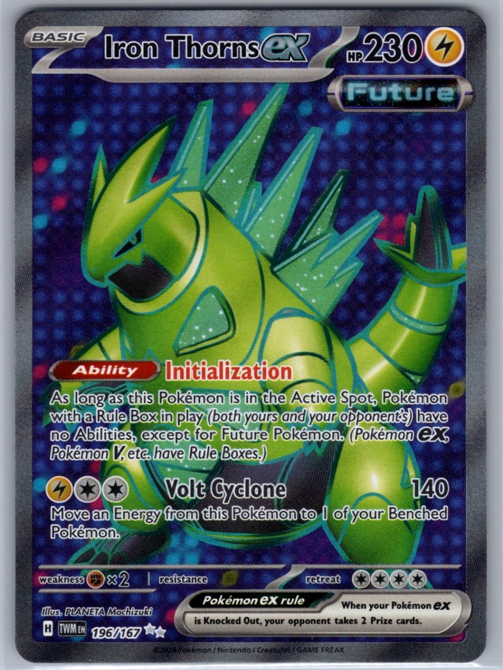 Iron Thorns ex 196/167 (NM) - SV06: Twilight Masquerade - Pokemon TCG
