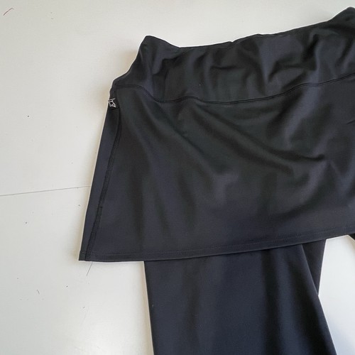 Skirt Sports L Tough Girl Skirted Pants Black Pockets Athleisure Gym Y2K Modest - Picture 6 of 12