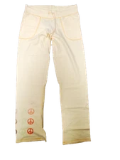 Womens Juniors David & Goliath Yellow Peace Lounge Sweatpants Sweats Pants 