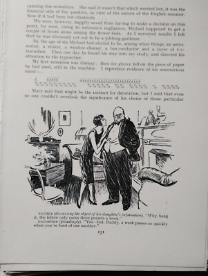 K1z Ephemera 1930er Punch Cartoon Er verdient nur drei Pfund pro Woche