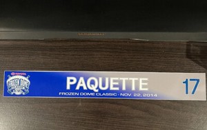 Cedric Paquette Syracuse Crunch Tampa Bay Lightning Locker Name Plate Game Used