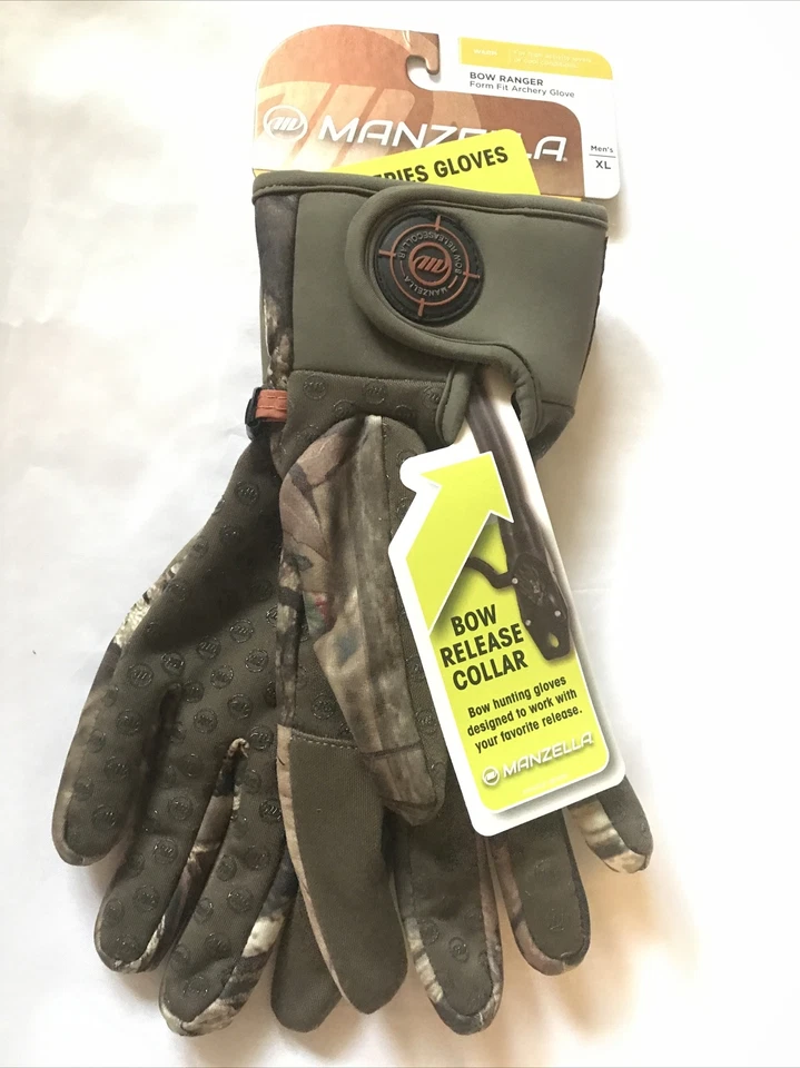 MANZELLA MENS H007M BOW RANGER FLEECE ARCHERY HUNTING GLOVE REAL TREE CAMO XL - Image 2 of 4