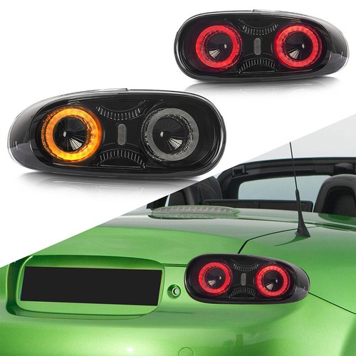 Smoked Black LED Rear Lamps Taillights Dynamic For Mazda MX-5 Miata NC 2005-2015 - Picture 10 of 11