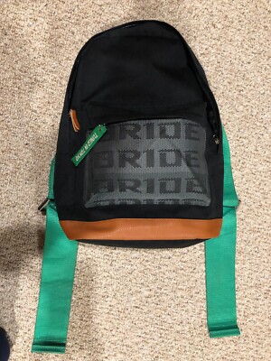 JDM Bride Backpack Legends Green Racing Harness Straps
