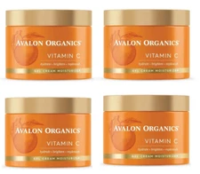 4 x Avalon Organics Gel Cream Moisturizer with Vitamin C, 1.7 Oz x 4 pack