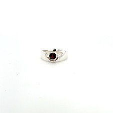 Sterling Silver Garnet Ring Stone 6mm 