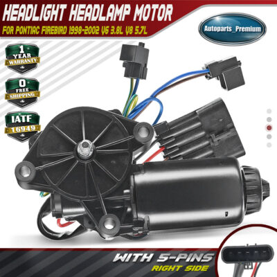 A-Premium Headlight Headlamp Motor for Pontiac Firebird 1998-2002 Front/ Left/ Driver/ Side