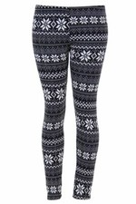 Women's Snowflake Pattern Ugly Christmas Sweater  Cosplay Pajama Leggings