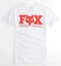 Fox Racing Daytona Retro Tee White/Red Adult Logo T-shirt Size Large