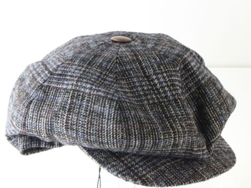 Borsalino Mens Blue Purple Mix Wool Blend Newsboy Sport Cap MULTIPLE SIZES - 第 1/6 張圖片