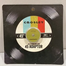 Crosley 45er Aluminum Adaptor CR9100-A for 45 RPM Records Album GREEN  Free Ship