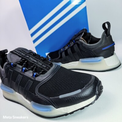 US 13 Adidas NMD V3 Men's Black White Grey Blue Retro Runner Comfort HP4316 NIB