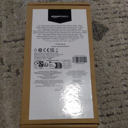 Amazon RJ45 Cat 7 High-Speed Gigabit Ethernet Patch Kabel internetowy Biały