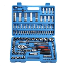 108Pcs Mechanics Tool Set Kit Socket Ratchet Wrench Set Repair Tool Case