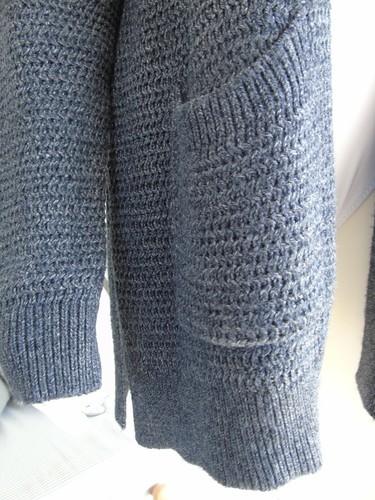Cárdigan de bolsillo Fat Face madera de heno tejido escote abierto 10 azul gris carbón - Imagen 6 de 8