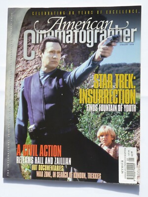 American Cinematographer Magazine January 1999 Star Trek Insurrection Data Cover