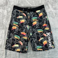 Hurley Toucan Print Swim Shorts Mens 29 Multicolor Boardshorts