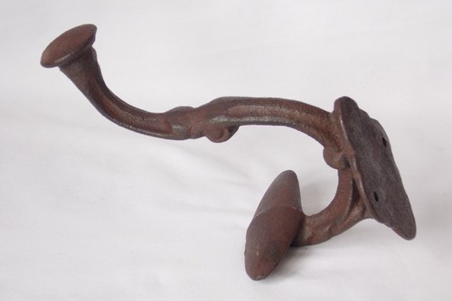 ANTIQUE CAST IRON HAT COAT HOOK EQUESTRIAN HORSE TACK ROOM HANGER. LARGE - Picture 10 of 13