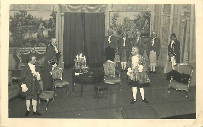 FOTOKARTE DARSTELLUNG THEATERSZENE - KOSTÜME EPOCHE 