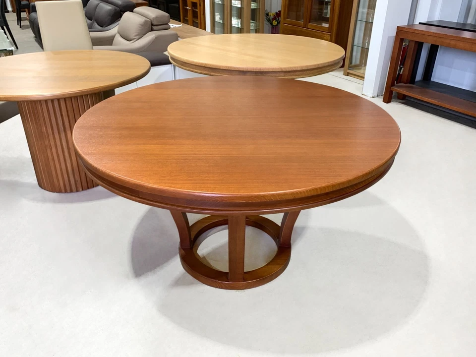 TB61 - Australian Made [Solid Tasmanian Oak] 1.4M Round Dining Table Only - image 2 of 2