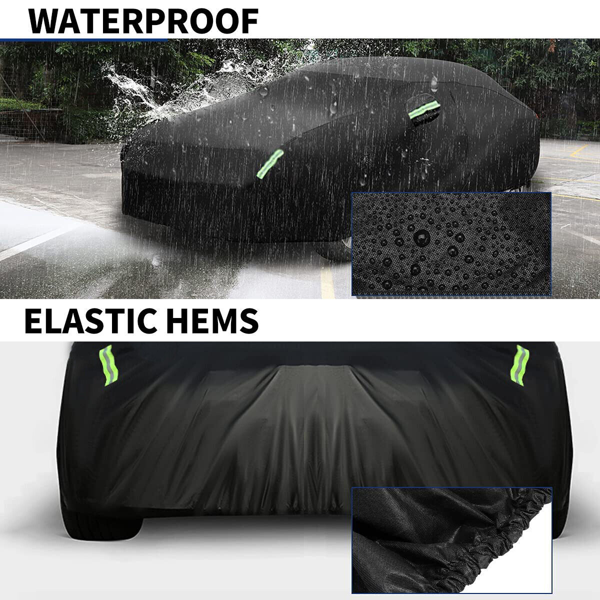 Heavy Duty Waterproof Car Cover Rain Snow UV Full Protection Outdoor