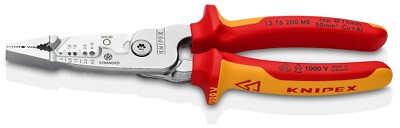 Knipex 13 76 200 ME Metric VDE Insulated Wire Cable Stripper Pliers 200mm