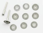 12pc 16mm Emery Diamond Wheel Cutter Circular Saw For Rotary Die Grinder Tool