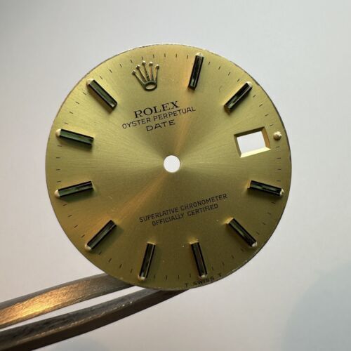 Rolex Date Champagne Or Cadran pour 34mm Vintage 1500 1501 Quadrante T Swiss T - Photo 1 sur 3