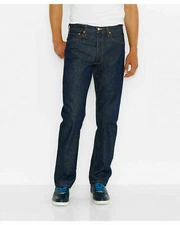Levi's 501 Original Shrink to Fit Button Fly Rigid Blue Black Jeans