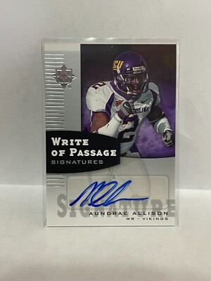 2007 Ultimate Collection Write of Passage Signatures #WPAA Aundrae Allison