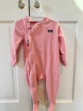 Patagonia Synchilla Fleece Coverall Zippers Baby Bunting Snow Suit Sz 12 mo