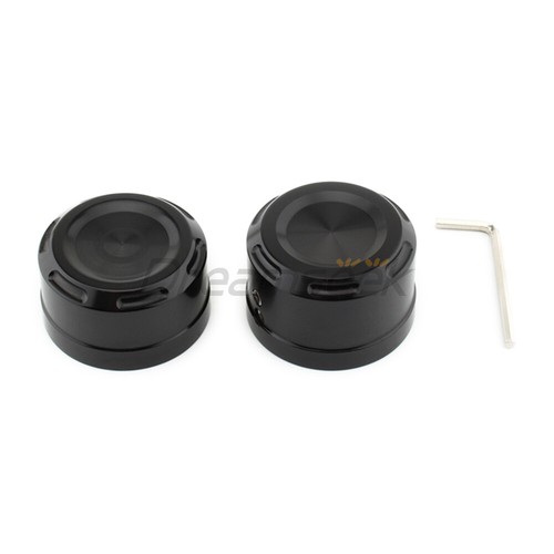 Black Rear Axle Bolt Cover for Harley Softail Breakout FXFB 2018-23 Nut Cap CNC - Picture 2 of 9