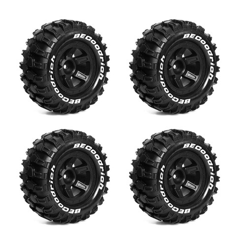 Juego de neumáticos y ruedas de goma para 1/16 RC TRAXXAS MINI E-REVO Summit monster - Imagen 1 de 5