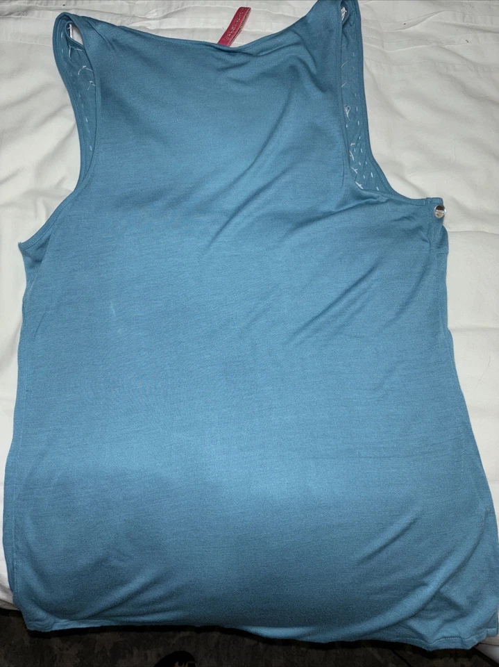 Charlotte Tarantola бирюзовый зеркало блестящий верхний M новый без ЯРЛЫКОВ - Изображение 3 из 3