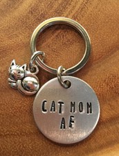 Cat Mom AF Keychain